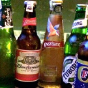 beer bottles array